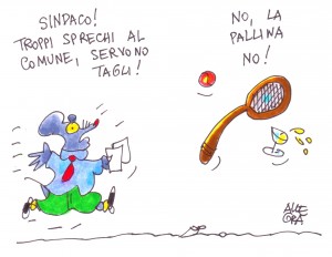 La vignetta, pubblicata su la Repubblica Palermo, è di Gianni Allegra