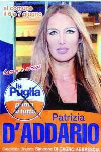 Patrizia D'Addario Manifesto elettorale